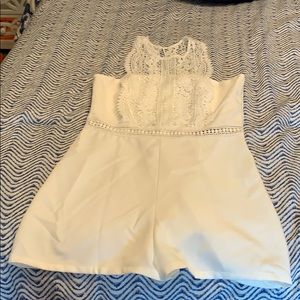 White lace romper